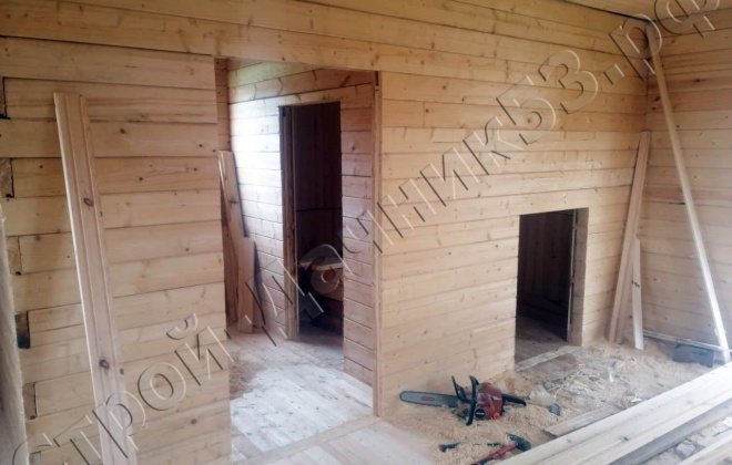 4 Брусовая баня Б-35 6×8, 42 м², Московская область, Рузский райн, Деревня Подолы (6)